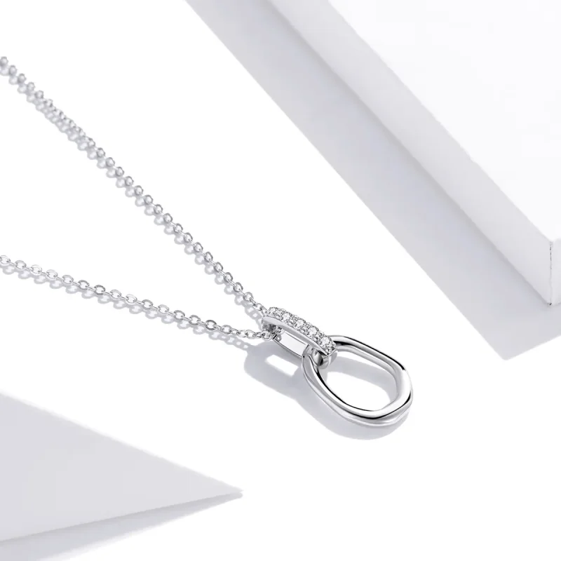 (imagine pentru) Colier Tip Pandora cu Geometrice din argint - SCN440 - Vizualizare 2