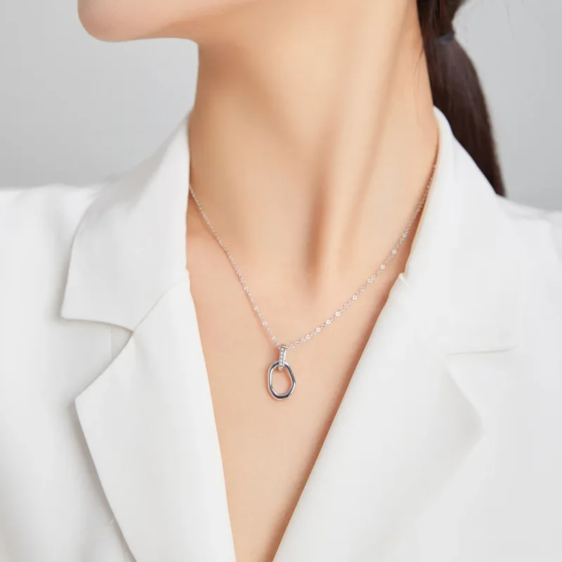 (imagine pentru) Colier Tip Pandora cu Geometrice din argint - SCN440 - Vizualizare 6