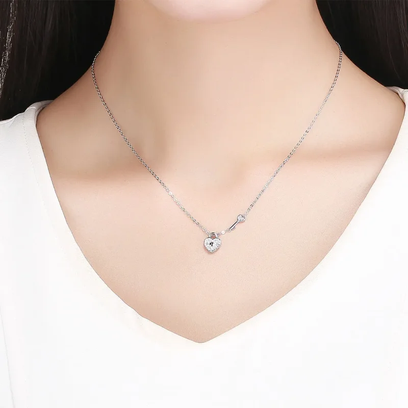 (imagine pentru) Colier Tip Pandora cu Heartslock din argint - SCN315 - Vizualizare 6