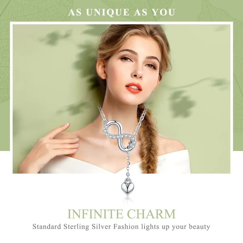 (imagine pentru) Colier Tip Pandora cu Infinit din argint - SCN223 - Vizualizare 2
