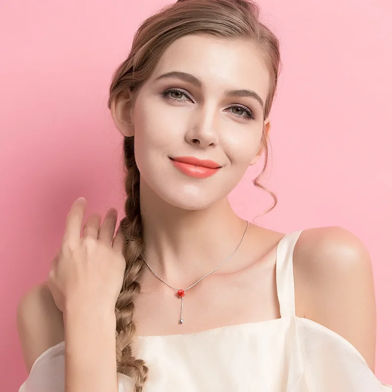 (imagine pentru) Colier Tip Pandora cu Lacrimi de dragoste din argint - SCN182 - Vizualizare 7
