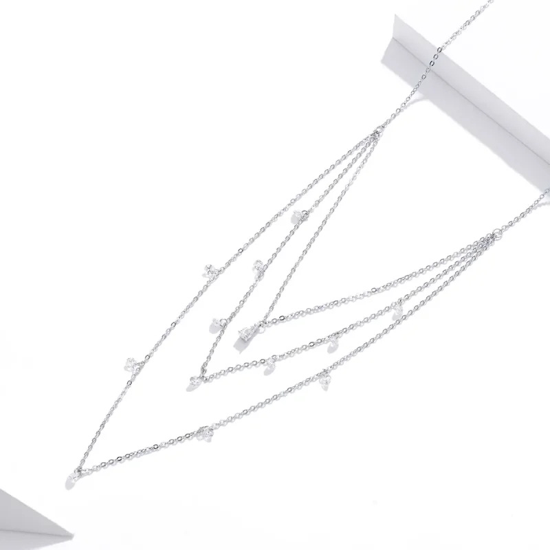 (imagine pentru) Colier Tip Pandora cu Long Strayer Three Strand din argint - SCN429 - Vizualizare 2