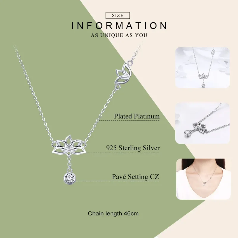 (imagine pentru) Colier Tip Pandora cu Lotus proaspăt din argint - BSN012 - Vizualizare 7