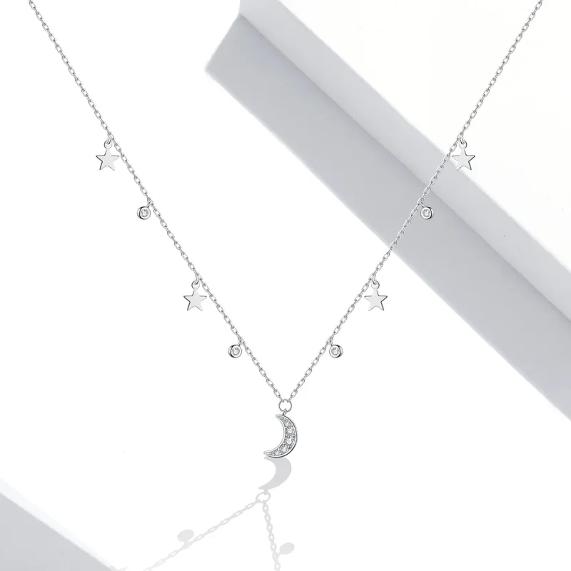 (imagine pentru) Colier Tip Pandora cu Luna stea de vis din argint - SCN420 - Vizualizare 5