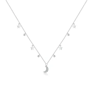 (imagine pentru) Colier Tip Pandora cu Luna stea de vis din argint - SCN420