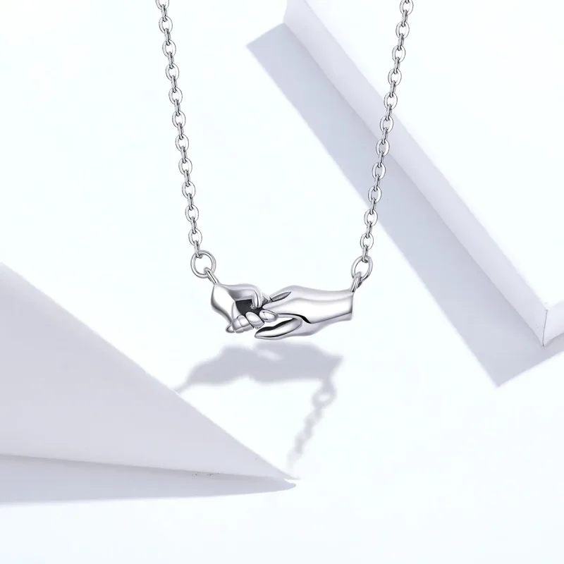 (imagine pentru) Colier Tip Pandora cu Mana in mana din argint - SCN398 - Vizualizare 5