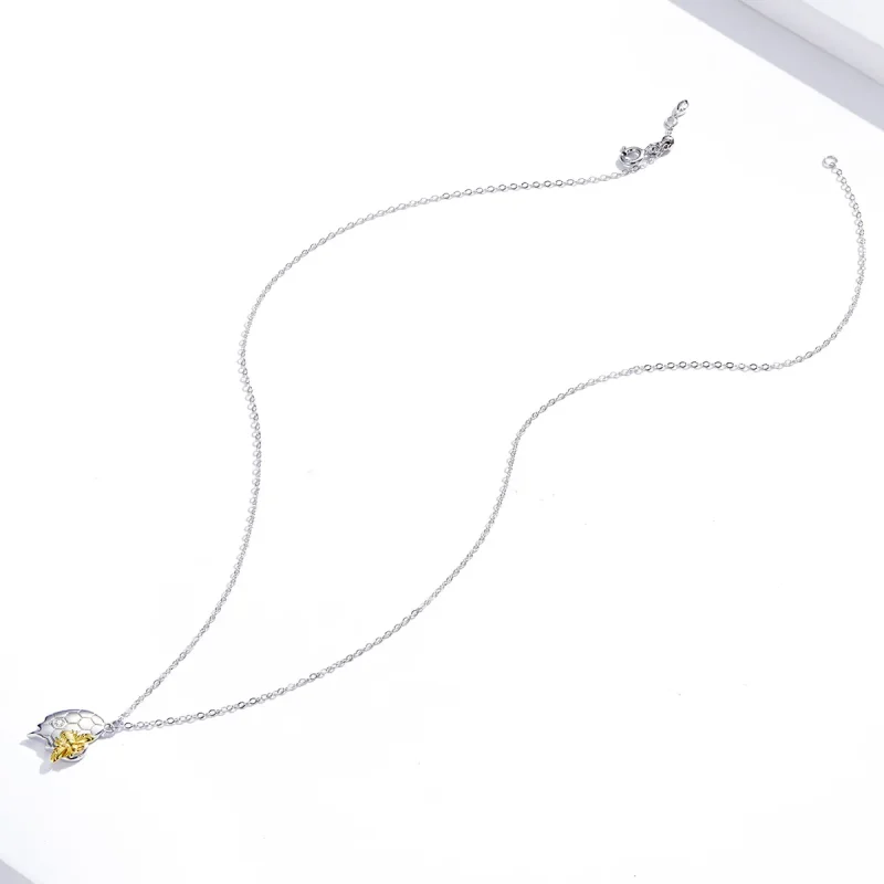 (imagine pentru) Colier Tip Pandora cu Miere în două nuanțe - SCN396 - Vizualizare 4