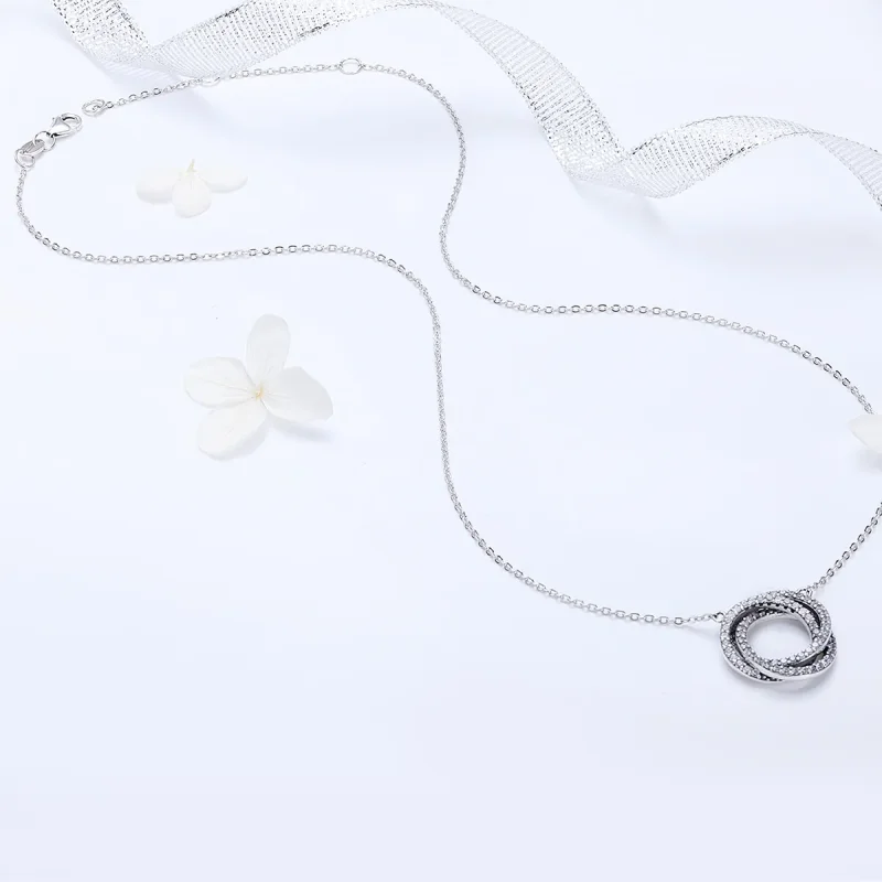 (imagine pentru) Colier Tip Pandora cu Minimalism din aur rose - SCN259 - Vizualizare 5
