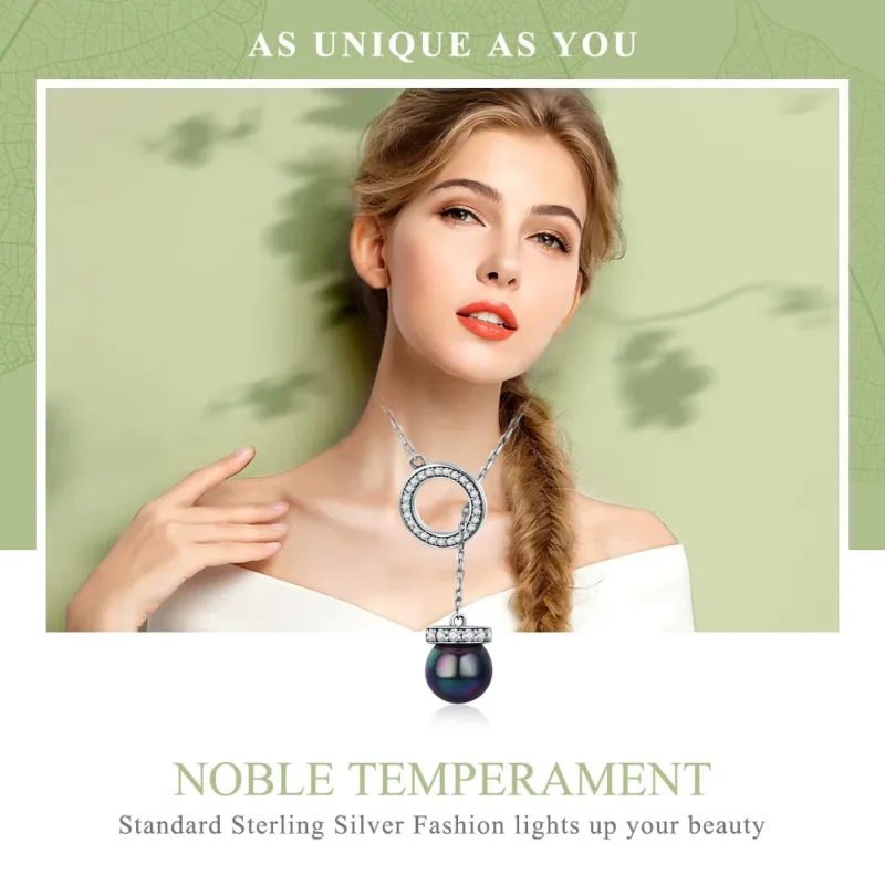 (imagine pentru) Colier Tip Pandora cu Nobil temperament din argint - SCN200 - Vizualizare 2