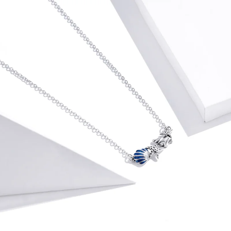 (imagine pentru) Colier Tip Pandora cu Oceanul de vară din argint - SCN407 - Vizualizare 3