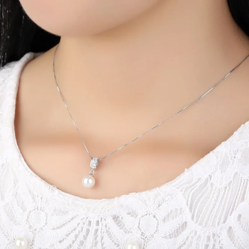 (imagine pentru) Colier Tip Pandora cu Perla din argint - SCN030 - Vizualizare 2