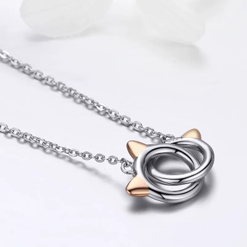 (imagine pentru) Colier Tip Pandora cu Pisică din aur rose - SCN252 - Vizualizare 6