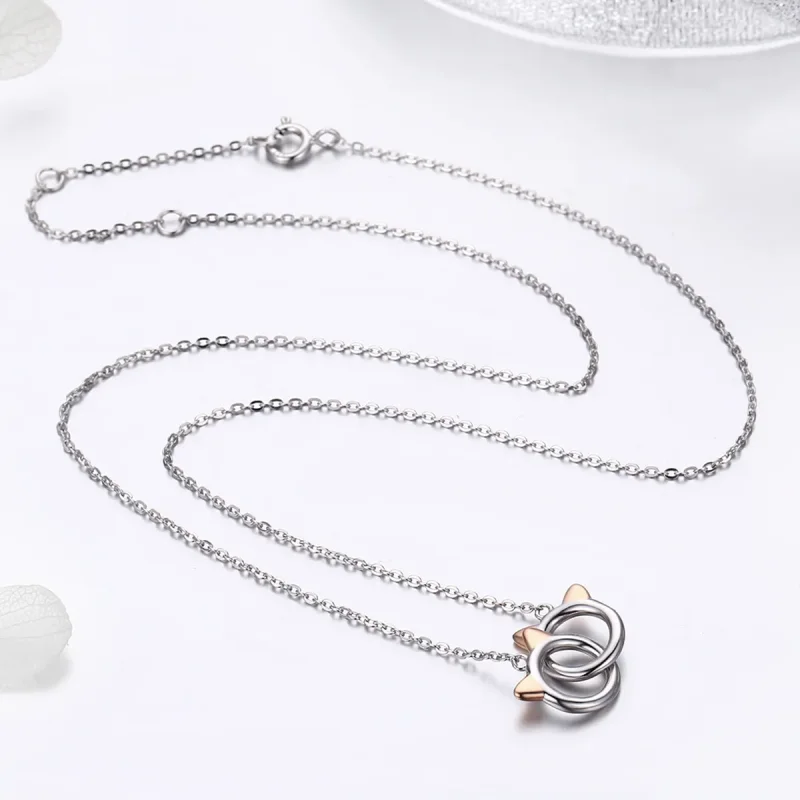 (imagine pentru) Colier Tip Pandora cu Pisică din aur rose - SCN252 - Vizualizare 7