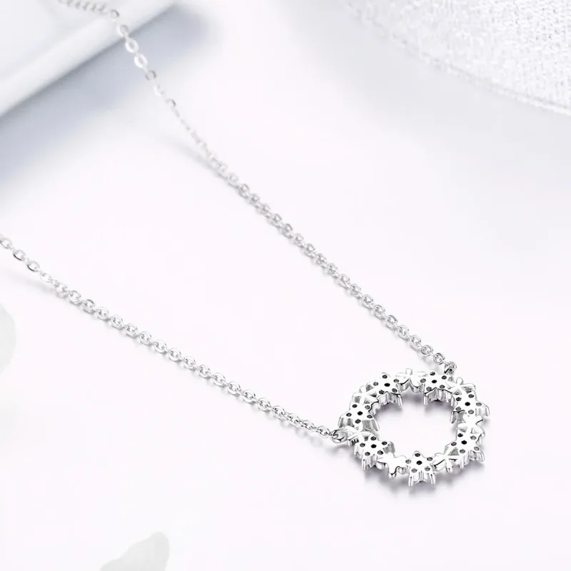 (imagine pentru) Colier Tip Pandora cu Plin de stele din argint - BSN028 - Vizualizare 2