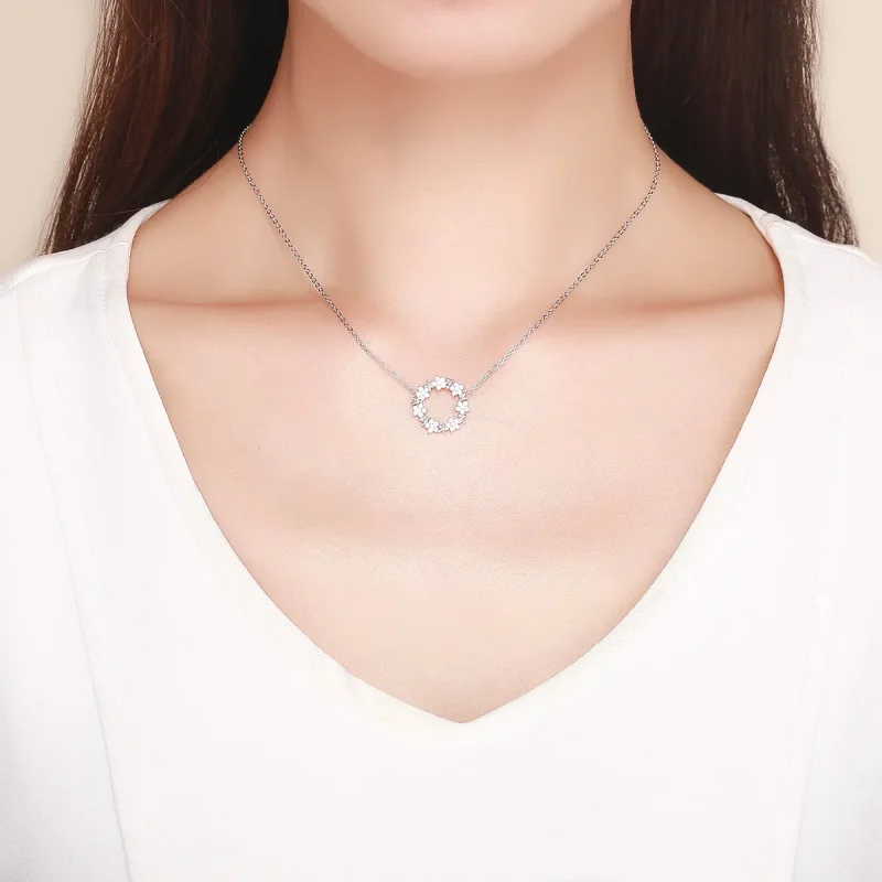 (imagine pentru) Colier Tip Pandora cu Plin de stele din argint - BSN028 - Vizualizare 6