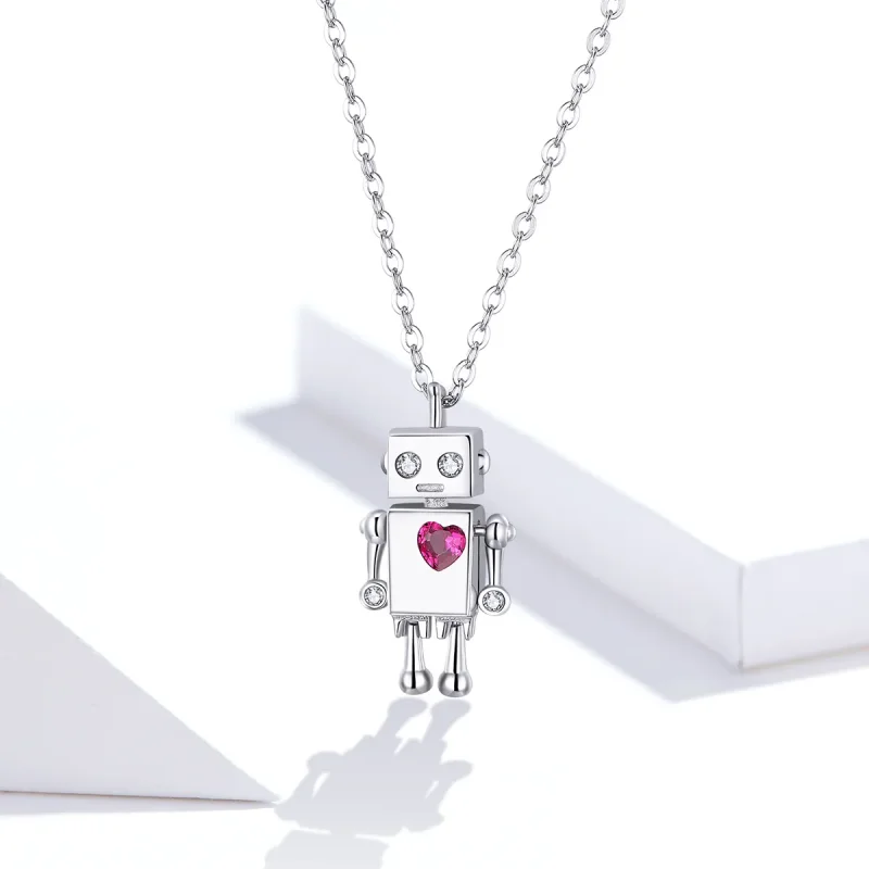 (imagine pentru) Colier Tip Pandora cu Robotul Iubirii din argint - SCN388 - Vizualizare 8