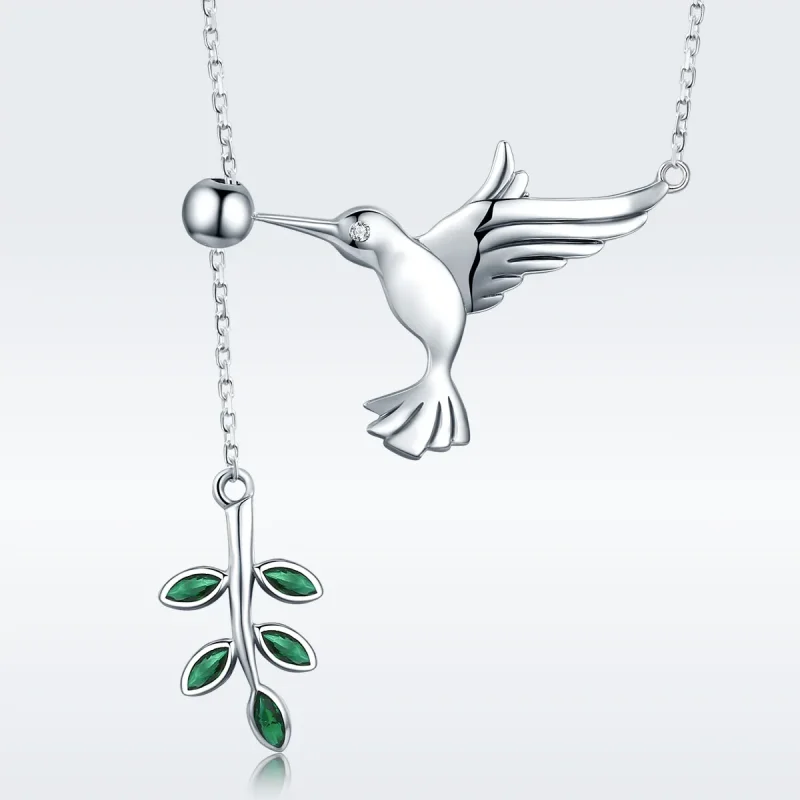 (imagine pentru) Colier Tip Pandora cu Salutări de la colibri din argint - SCN217 - Vizualizare 3
