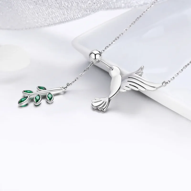 (imagine pentru) Colier Tip Pandora cu Salutări de la colibri din argint - SCN217 - Vizualizare 6
