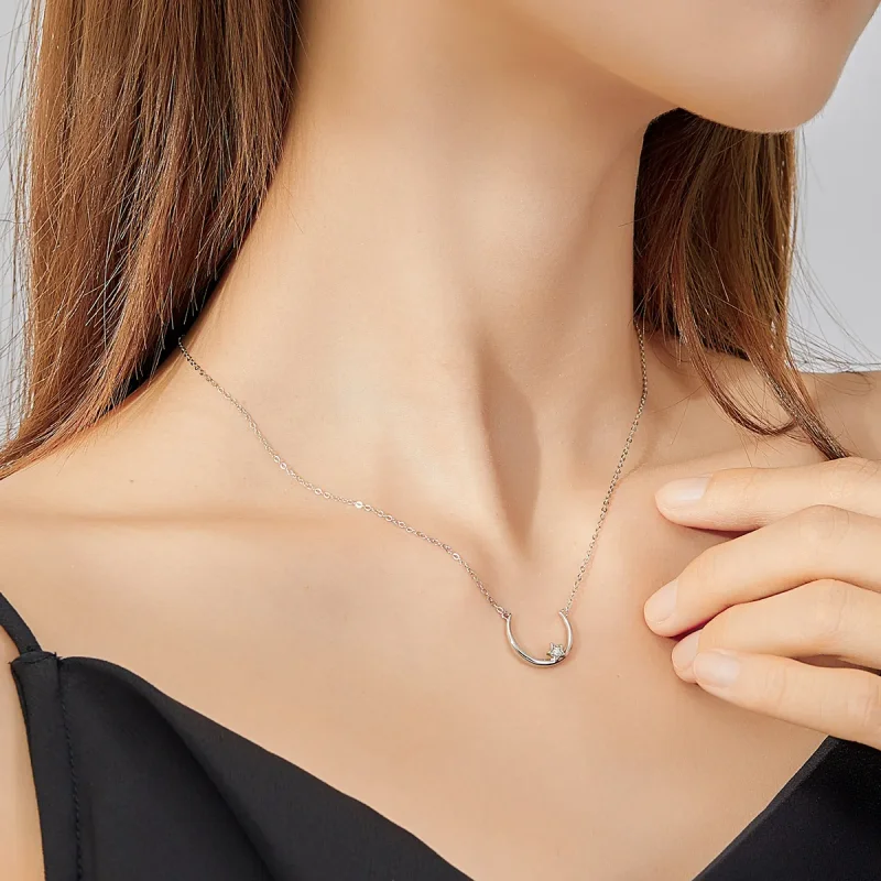 (imagine pentru) Colier Tip Pandora cu Stea Offset din argint - SCN382 - Vizualizare 7