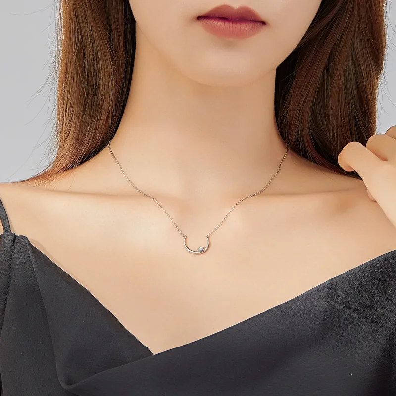 (imagine pentru) Colier Tip Pandora cu Stea Offset din argint - SCN382 - Vizualizare 9