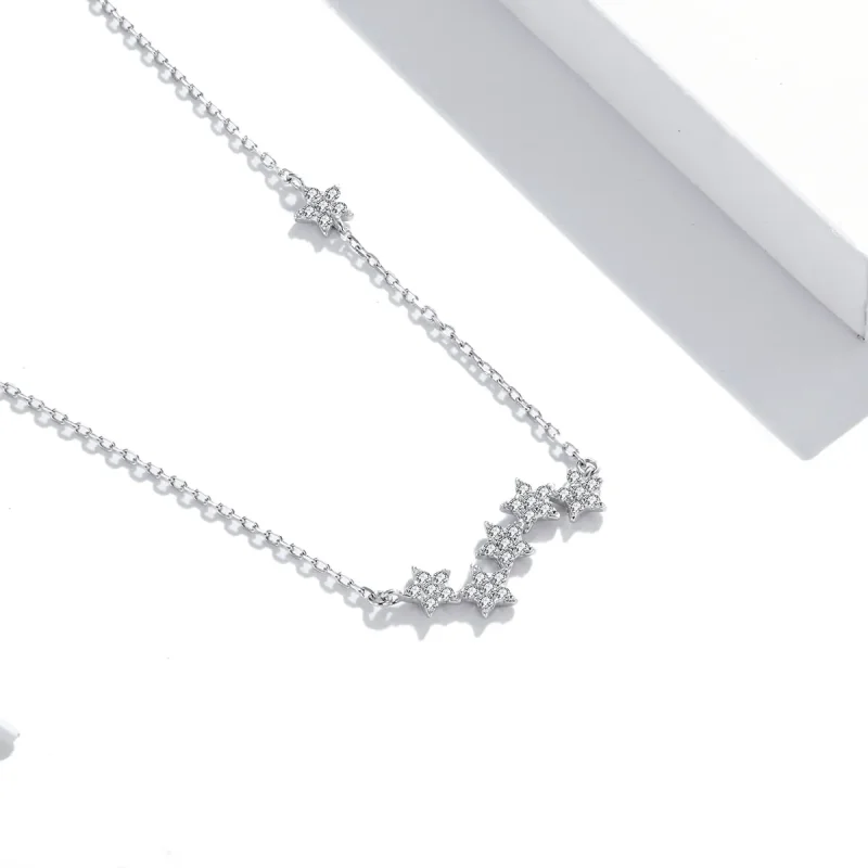 (imagine pentru) Colier Tip Pandora cu Stele sclipitoare din argint - SCN419 - Vizualizare 3