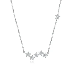 (imagine pentru) Colier Tip Pandora cu Stele sclipitoare din argint - SCN419