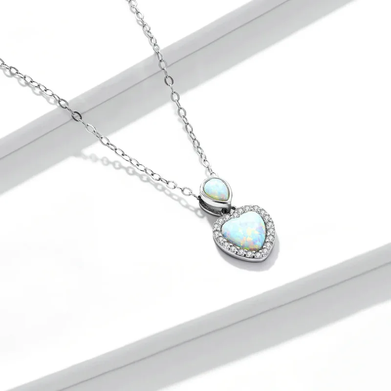 (imagine pentru) Colier Pandora Style Opal Love - BSN243 - Vizualizare 3