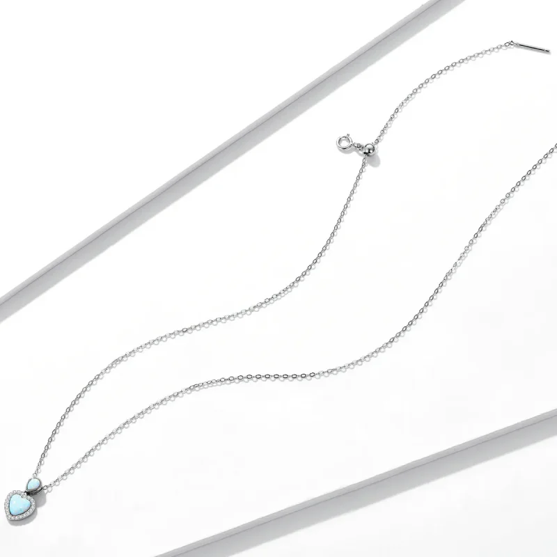 (imagine pentru) Colier Pandora Style Opal Love - BSN243 - Vizualizare 4