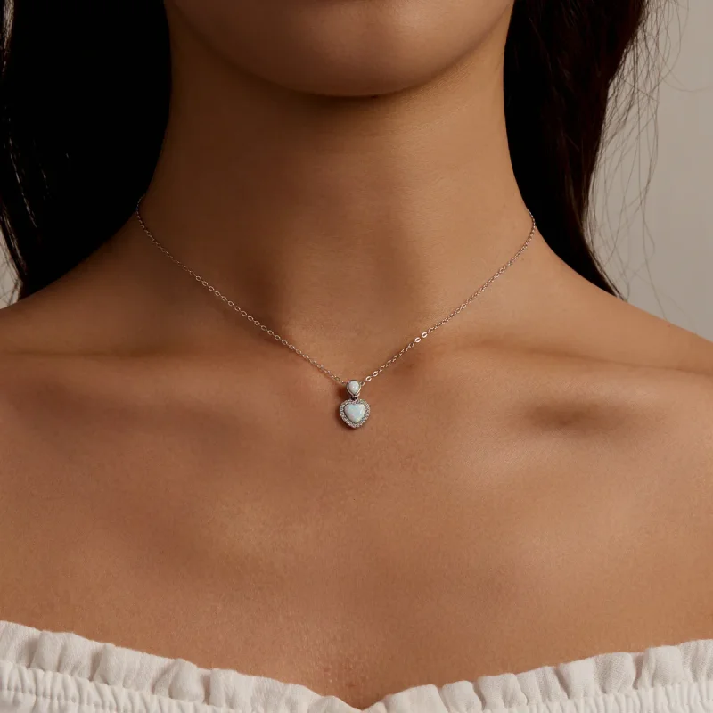 (imagine pentru) Colier Pandora Style Opal Love - BSN243 - Vizualizare 7