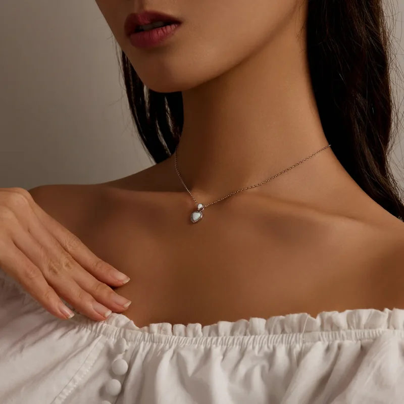 (imagine pentru) Colier Pandora Style Opal Love - BSN243 - Vizualizare 8