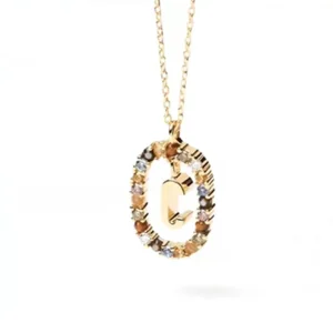 (imagine pentru) Colier Pandora Style Shine cu litera C - BSN245-C