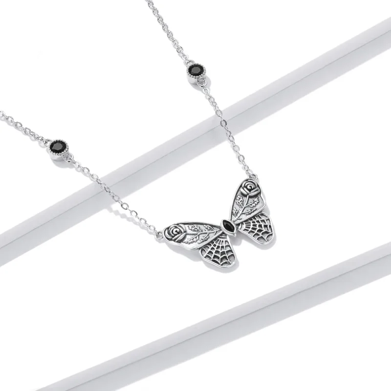 (imagine pentru) Colier retro cu fluture în stil Pandora - BSN235 - Vizualizare 2