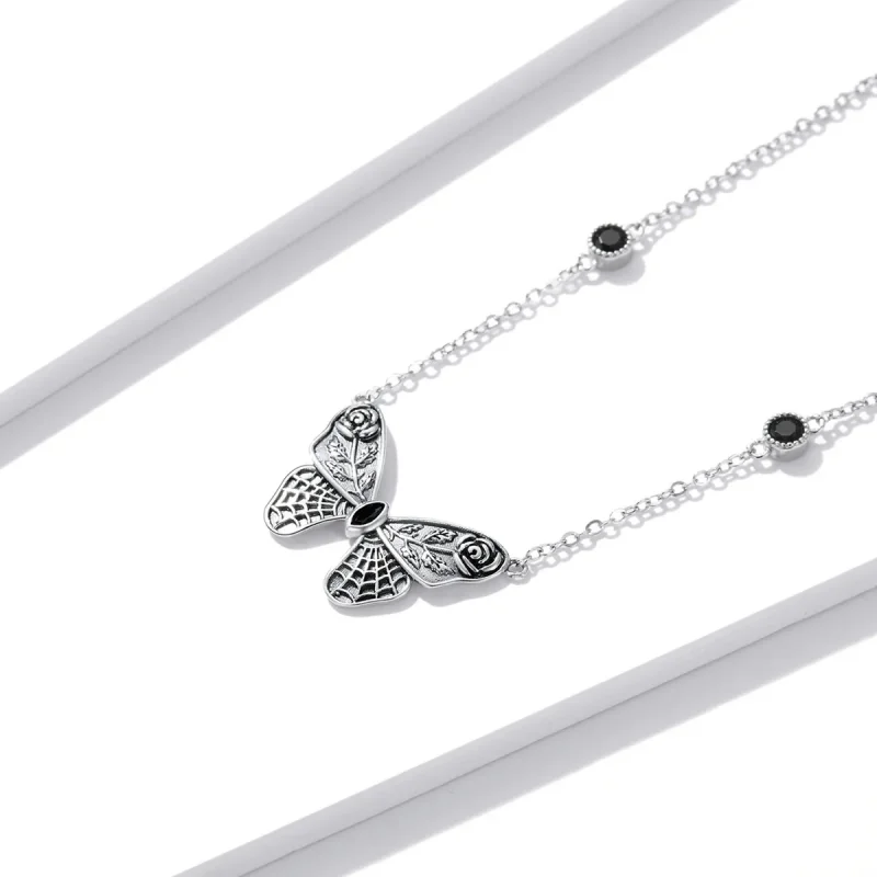 (imagine pentru) Colier retro cu fluture în stil Pandora - BSN235 - Vizualizare 3