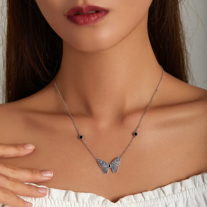 (imagine pentru) Colier retro cu fluture în stil Pandora - BSN235 - Vizualizare 7
