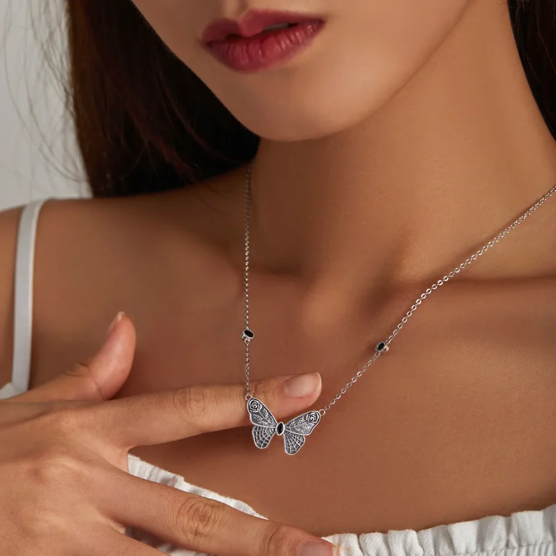 (imagine pentru) Colier retro cu fluture în stil Pandora - BSN235 - Vizualizare 8