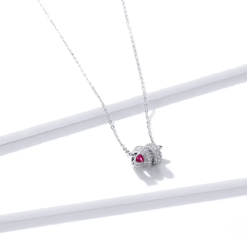 (imagine pentru) Colier Romantic în stil Pandora cu inimă în formă de șarpe - BSN150 - Vizualizare 3