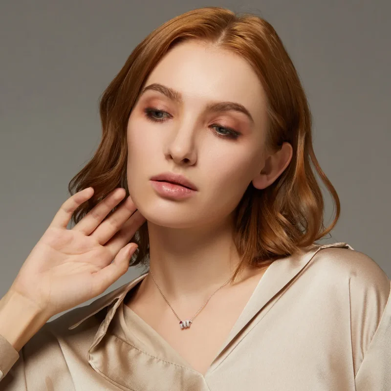(imagine pentru) Colier Romantic în stil Pandora cu inimă în formă de șarpe - BSN150 - Vizualizare 4