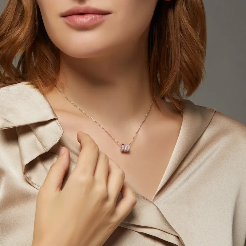 (imagine pentru) Colier Romantic în stil Pandora cu inimă în formă de șarpe - BSN150 - Vizualizare 7