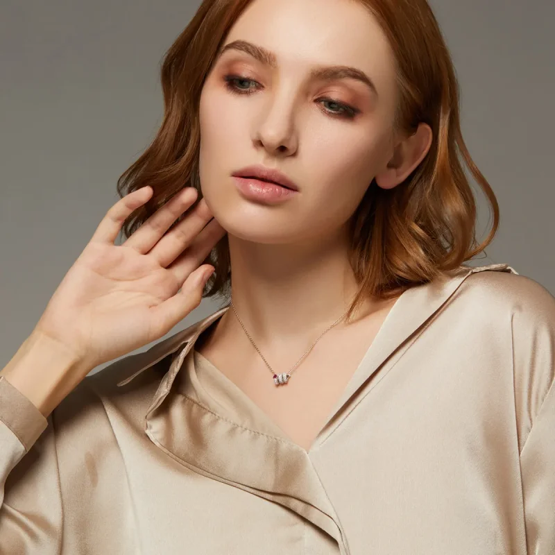 (imagine pentru) Colier Romantic în stil Pandora cu inimă în formă de șarpe - BSN150 - Vizualizare 8