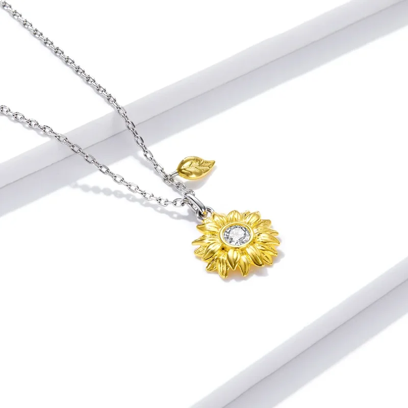 (imagine pentru) Colier stil Pandora cu floare de soare - BSN212 - Vizualizare 2