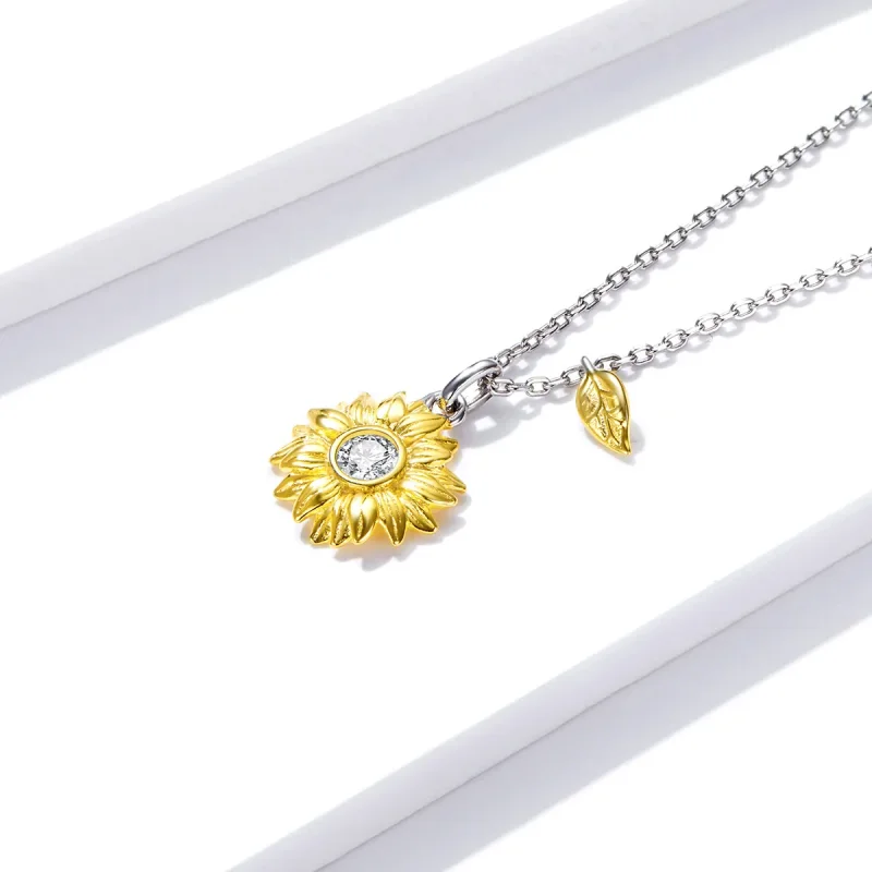 (imagine pentru) Colier stil Pandora cu floare de soare - BSN212 - Vizualizare 3