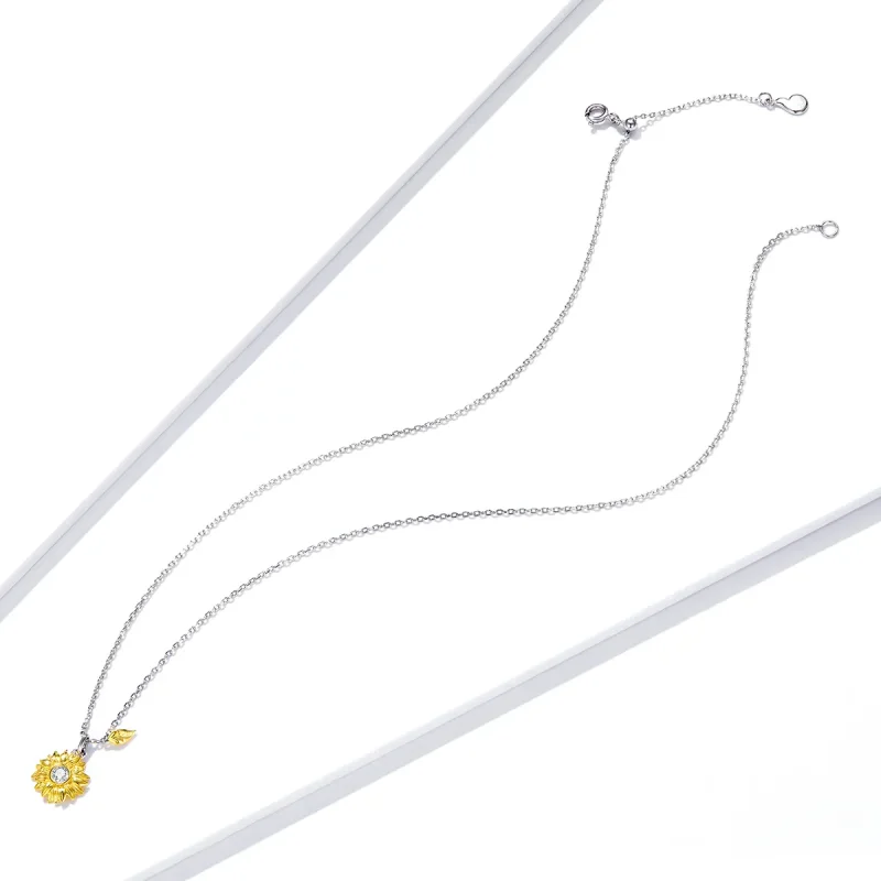 (imagine pentru) Colier stil Pandora cu floare de soare - BSN212 - Vizualizare 4