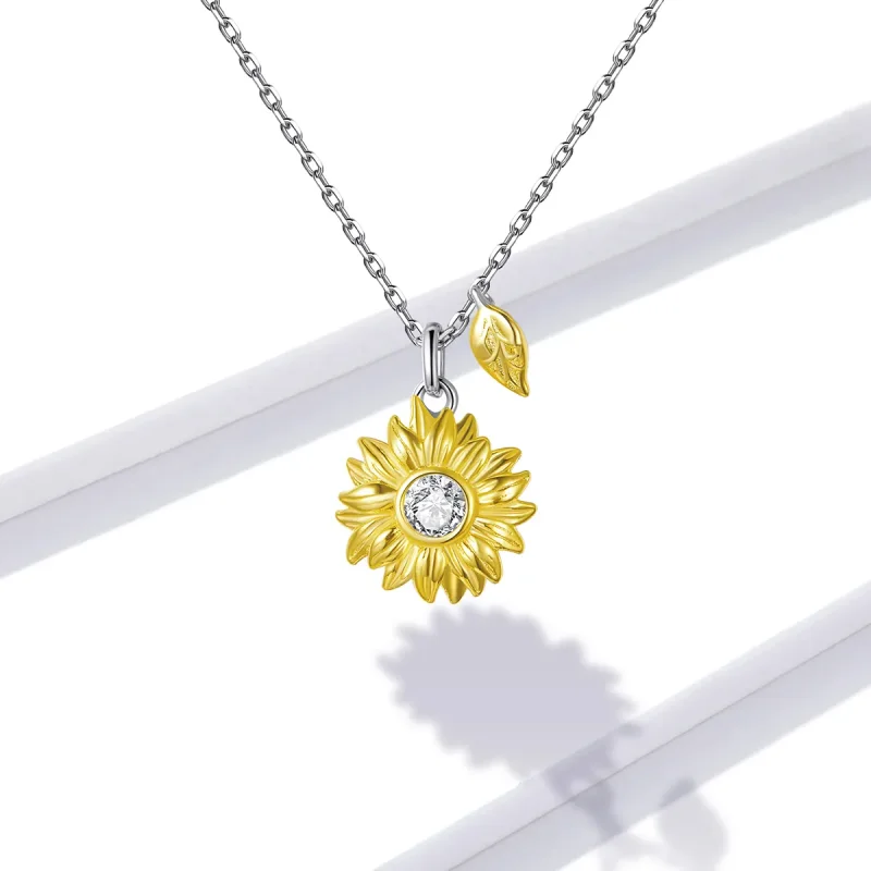 (imagine pentru) Colier stil Pandora cu floare de soare - BSN212 - Vizualizare 6