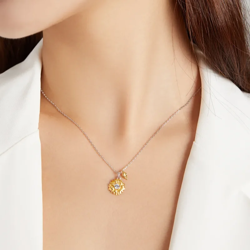(imagine pentru) Colier stil Pandora cu floare de soare - BSN212 - Vizualizare 7