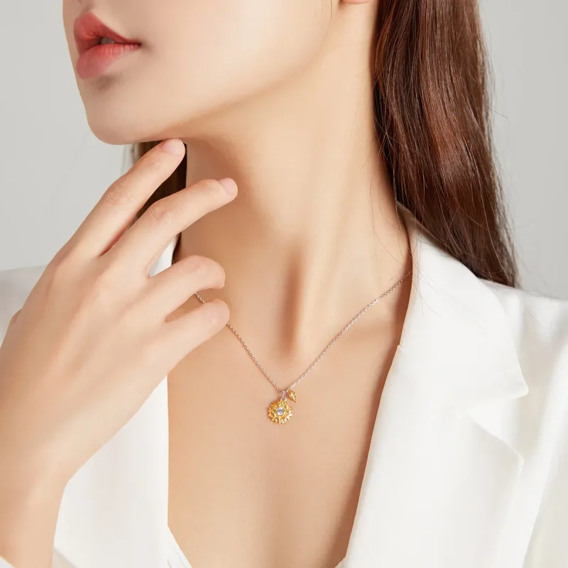 (imagine pentru) Colier stil Pandora cu floare de soare - BSN212 - Vizualizare 9