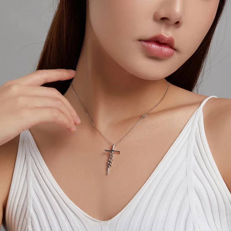 (imagine pentru) Colier stil Pandora cu semnul crucii - BSN231 - Vizualizare 8