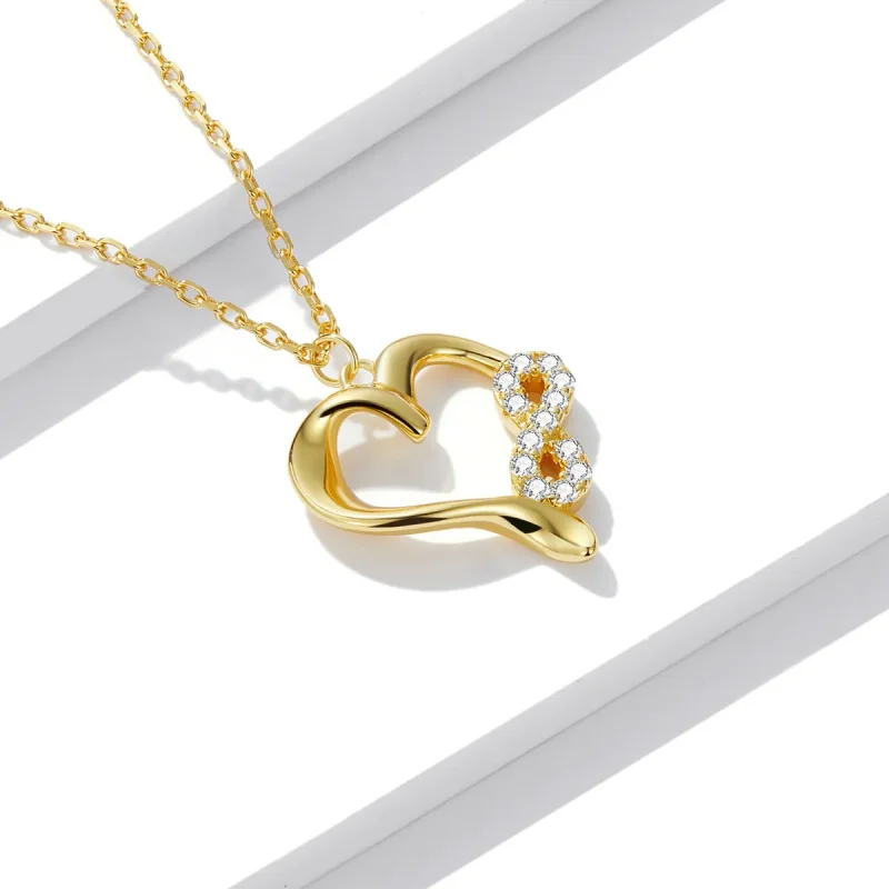 (imagine pentru) Colier stil Pandora cu simbolul iubirii infinite - BSN236 - Vizualizare 2