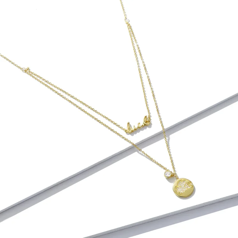 (imagine pentru) Colier stil Pandora cu un purcel norocos - BSN090 - Vizualizare 2