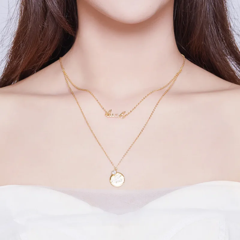 (imagine pentru) Colier stil Pandora cu un purcel norocos - BSN090 - Vizualizare 7