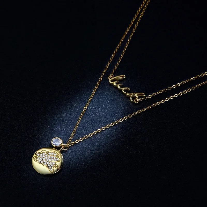 (imagine pentru) Colier stil Pandora cu un purcel norocos - BSN090 - Vizualizare 8